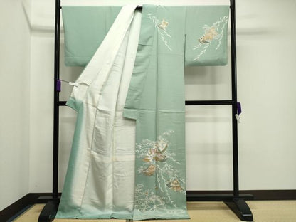 平和屋着物●訪問着　色紙重ね松竹梅文　金彩　正絹　逸品　CAAX5967gh