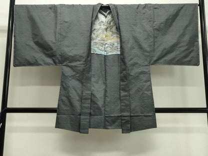 平和屋着物●男性　本場大島紬　アンサンブル　本武特製謹製　証紙付き　正絹　逸品　未使用　CAAX5978gh