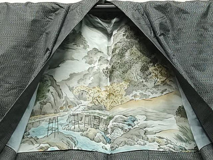 平和屋着物●男性　本場大島紬　アンサンブル　本武特製謹製　証紙付き　正絹　逸品　未使用　CAAX5978gh