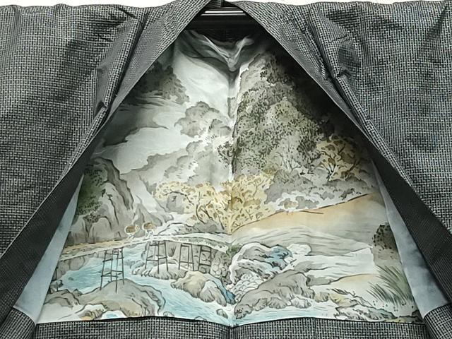 平和屋着物●男性　本場大島紬　アンサンブル　本武特製謹製　証紙付き　正絹　逸品　未使用　CAAX5978gh