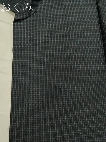 平和屋着物●男性 本場大島紬 格子柄 正絹 逸品 CAAX5981gh