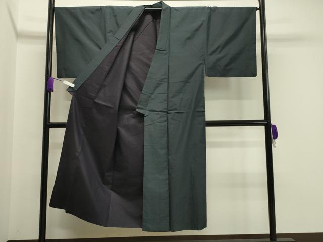 平和屋着物●男性 本場大島紬 格子柄 正絹 逸品 CAAX5981gh