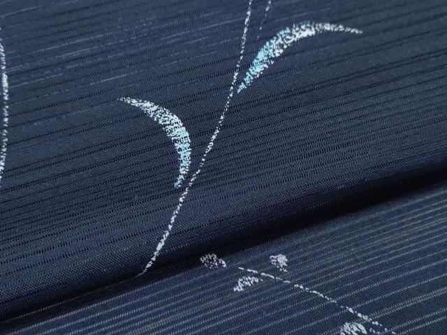 平和屋着物＊夏物 小紋 変わり絽 枝葉文 洗える着物 CAAX6255ze