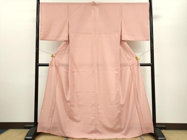 平和屋着物＊夏物 色無地 絽 宍色 洗える着物 CAAX6258ze