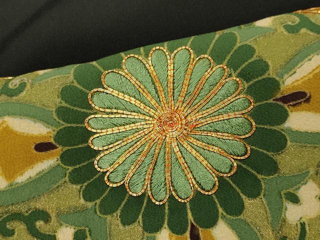 平和屋着物■豪華黒留袖　駒刺繍　鳳凰花文　正絹　逸品　CAAX6455ou