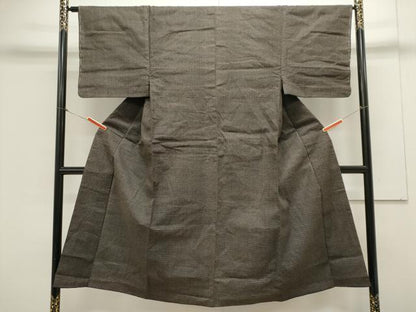 平和屋着物■男性　紬　幾何学文　正絹　逸品　CAAX6676ou