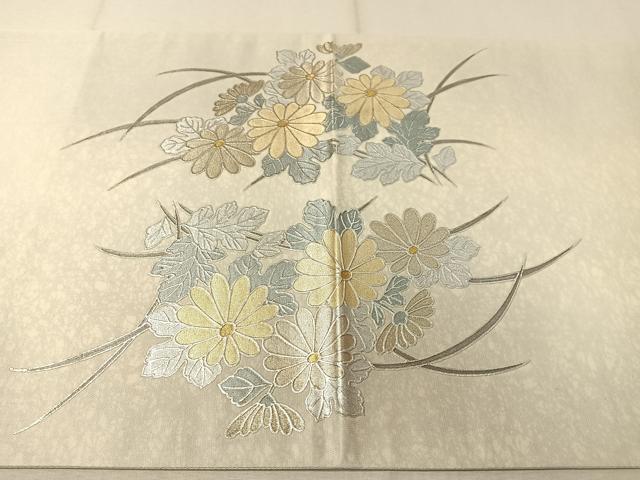 平和屋着物▼螺鈿　太鼓柄袋帯　菊花文　金銀彩　正絹　逸品　CAAX6862vp