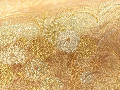 平和屋着物▼六通柄袋帯 清薫秋草文 金銀糸 正絹 逸品 CAAX7017vp