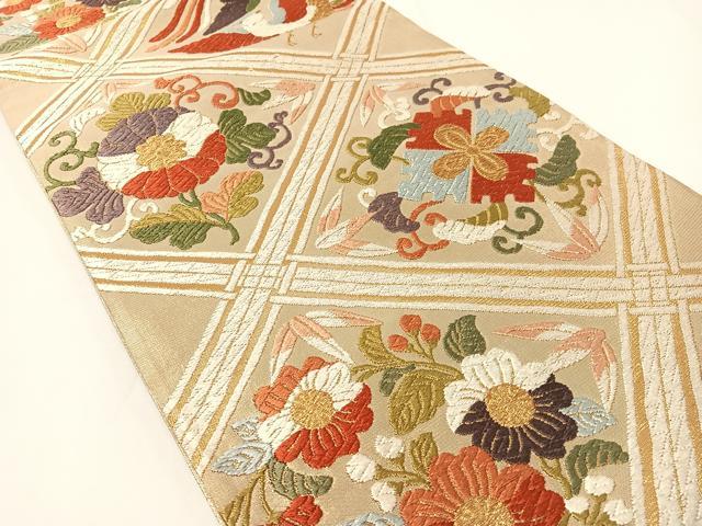 平和屋着物●唐織佐賀錦　六通柄袋帯　鳳凰花天井文　本金箔　正絹　逸品　CAAX7170vp