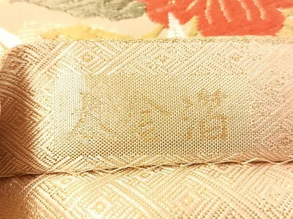 平和屋着物●唐織佐賀錦　六通柄袋帯　鳳凰花天井文　本金箔　正絹　逸品　CAAX7170vp