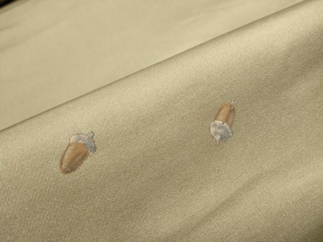 平和屋着物●八寸名古屋帯　手描き　リス　どんぐり　正絹　逸品　CAAX7221hy