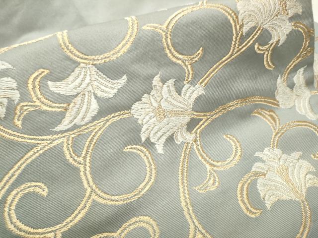 平和屋着物●銀座きしや　九寸名古屋帯　唐織　更紗花文　金糸　正絹　逸品　CAAX7249hy