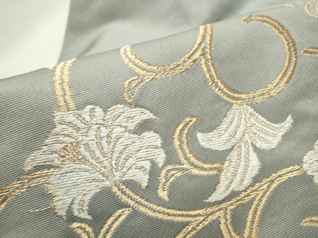 平和屋着物●銀座きしや　九寸名古屋帯　唐織　更紗花文　金糸　正絹　逸品　CAAX7249hy