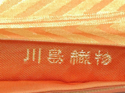 平和屋着物●西陣　川島織物　六通柄　本袋帯　双鶴菱文　金糸　正絹　逸品　CAAX7256hy