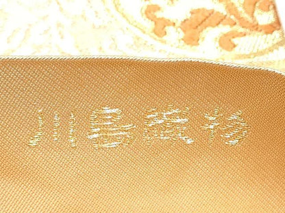 平和屋着物●西陣 川島織物 六通柄 本袋帯 唐織 切嵌花唐草文 金銀糸 正絹 逸品 CAAX7260hy