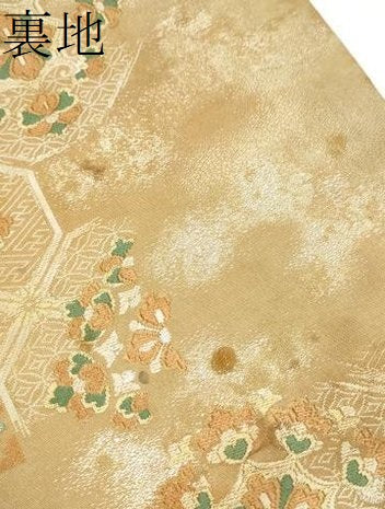 平和屋着物●アンティーク 大正ロマン 丸帯 蜀江花文 金銀糸 正絹 逸品 CAAX7269hy