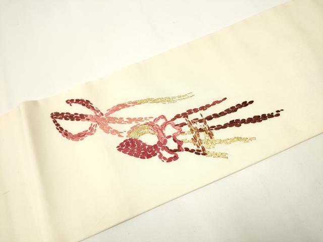 平和屋着物●九寸名古屋　作家物　幾何学文様　金糸　正絹　逸品　CAAX7282hy