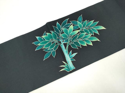 平和屋着物●塩瀬　九寸名古屋帯　花喰鳥　正絹　逸品　CAAX7288hy