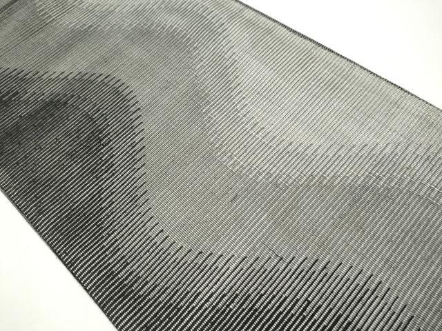 平和屋着物●六通柄袋帯　よろけ縞　正絹　逸品　CAAX7309hy