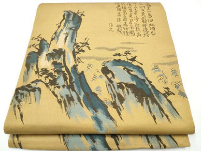 平和屋着物●太鼓柄 本袋帯 風景文 正絹 逸品 CAAX7430hy