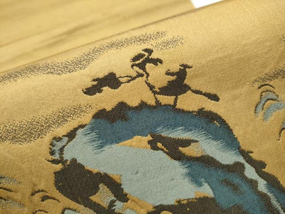 平和屋着物●太鼓柄 本袋帯 風景文 正絹 逸品 CAAX7430hy