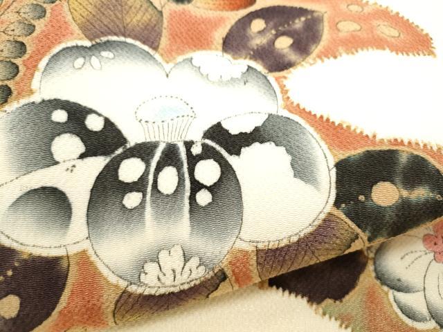 平和屋着物●九寸名古屋帯　作家物　辻が花　鬼しぼ縮緬　正絹　逸品　CAAX7443hy