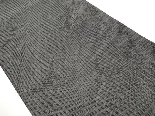 平和屋着物●染色作家　斉藤三才　両面　六通柄袋帯　三才鳥　金通し地　正絹　逸品　CAAX7467hy