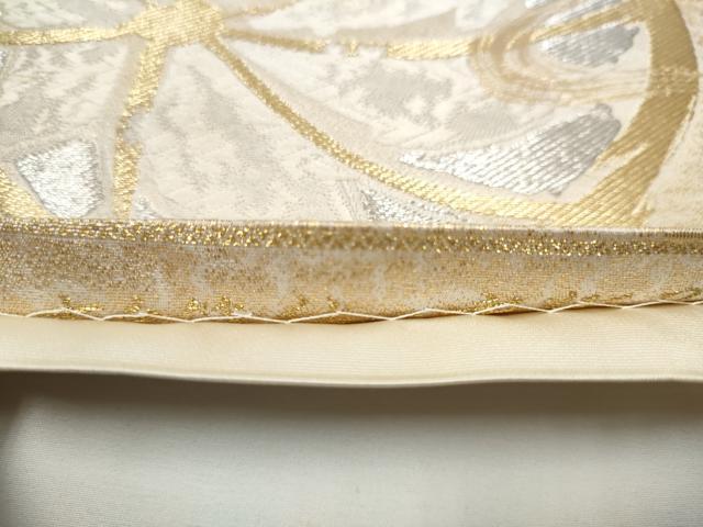 平和屋着物●六通柄袋帯 唐獅子 本金箔 正絹 逸品 CAAX7482hy