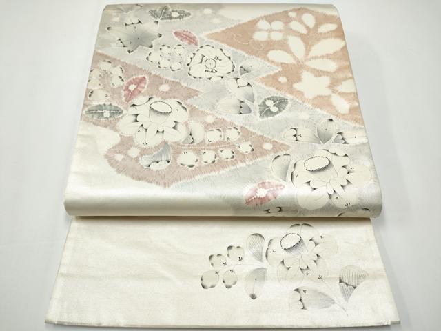 平和屋着物●太鼓柄袋帯 作家物 辻が花 引箔 正絹 逸品 CAAX7562hy
