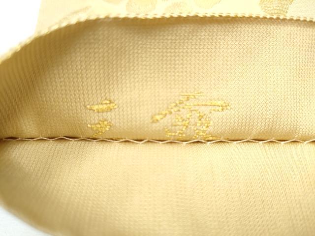 平和屋着物●六通柄袋帯　玉露　正倉院狩猟文錦　砥粉色　正絹　逸品　CAAX7573hy