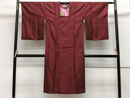平和屋着物∞道行コート　単衣　柊　ロング丈　正絹　逸品　CAAX7856ua