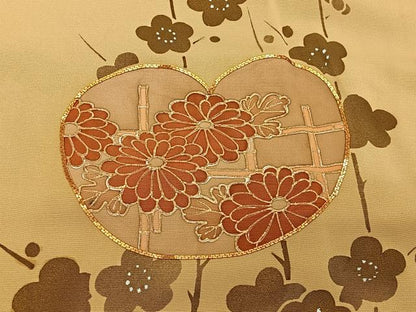 平和屋着物∞羽織 駒刺繍 枝花文 金銀彩 正絹 逸品 CAAX7861ua