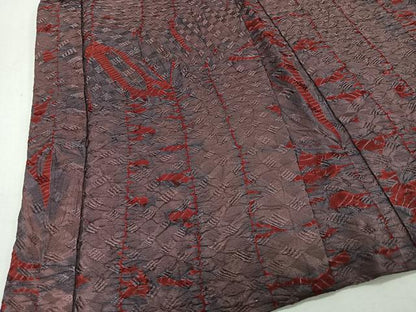 平和屋着物∞羽織　幾何学地紋　正絹　逸品　CAAX7863ua