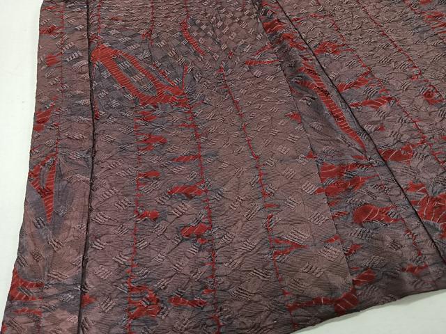 平和屋着物∞羽織　幾何学地紋　正絹　逸品　CAAX7863ua
