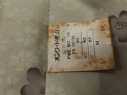 平和屋着物■道行コート　花丸地紋　正絹　逸品　CAAX7928ua