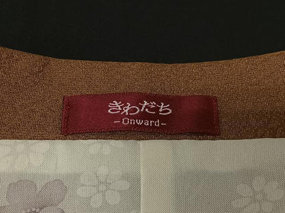 平和屋着物■道行コート　花丸地紋　正絹　逸品　CAAX7928ua