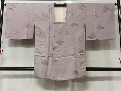 平和屋着物■道行コート　地紋起こし　花菱文　正絹　逸品　CAAX79333ua