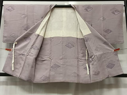 平和屋着物■道行コート　地紋起こし　花菱文　正絹　逸品　CAAX79333ua
