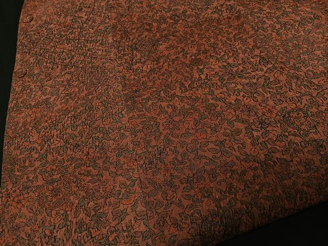 平和屋着物■道行コート　更紗花文　正絹　逸品　CAAX7952ua