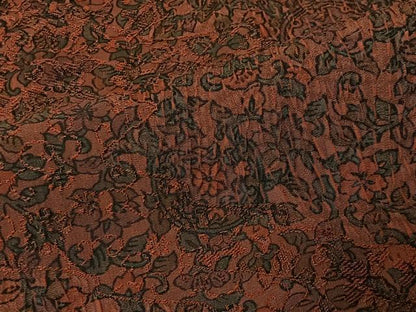 平和屋着物■道行コート　更紗花文　正絹　逸品　CAAX7952ua