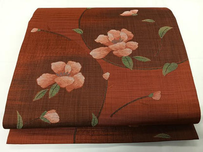 平和屋着物◎六通柄袋帯 花丸文 金糸 正絹 逸品 CAAX7968ua