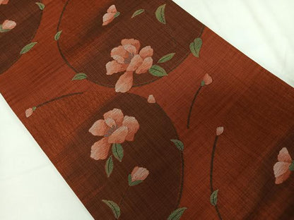 平和屋着物◎六通柄袋帯 花丸文 金糸 正絹 逸品 CAAX7968ua