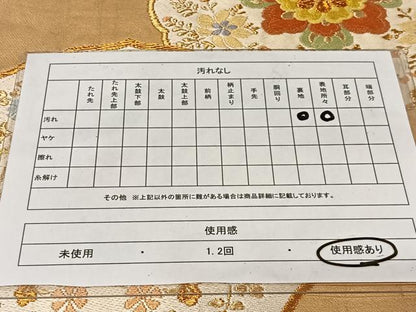 平和屋着物◎六通柄袋帯 唐織 花絵皿文 金糸 正絹 逸品 CAAX7999ua