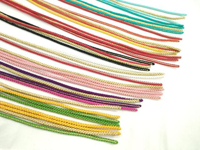 平和屋着物●和装小物　振袖用飾り付き帯締め１０本セット　飾り結び　金糸　切り房　逸品　未使用　CAAX8021ju