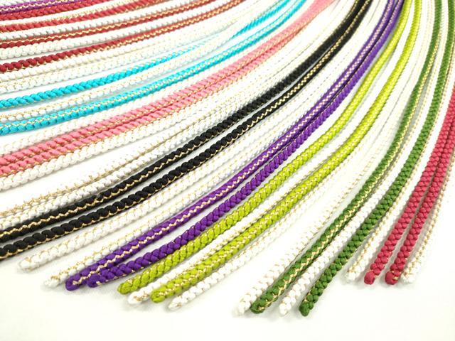 平和屋着物●和装小物　振袖用飾り組み帯締め１０本セット　金糸　切り房　逸品　未使用　CAAX8060ju