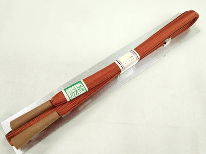 平和屋着物●和装小物　帯締め・帯揚げセット　乱菊　草木染　赤茶　大和組　逸品　未使用　CAAX8183ju