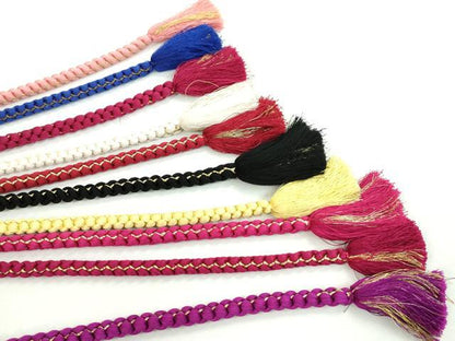 平和屋着物●和装小物 振袖用飾り付き帯締め１０本セット パール 花 ハート 金糸 逸品 CAAX8191ju