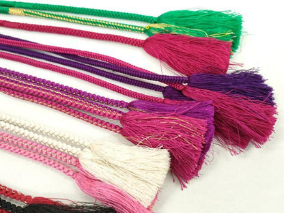 平和屋着物●和装小物 振袖用飾り付き帯締め１０本セット パール 花 金糸 逸品 CAAX8194ju