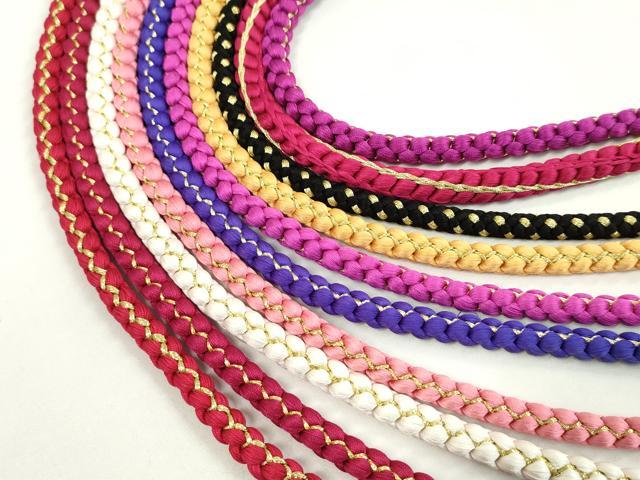 平和屋着物●和装小物 振袖用飾り付き帯締め１０本セット パール 花 金銀糸 逸品 CAAX8202ju