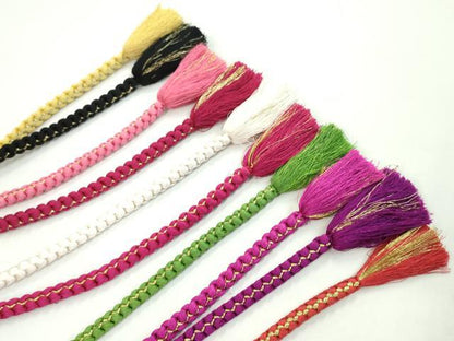 平和屋着物●和装小物 振袖用飾り付き帯締め１０本セット パール 花 金糸 逸品 CAAX8210ju